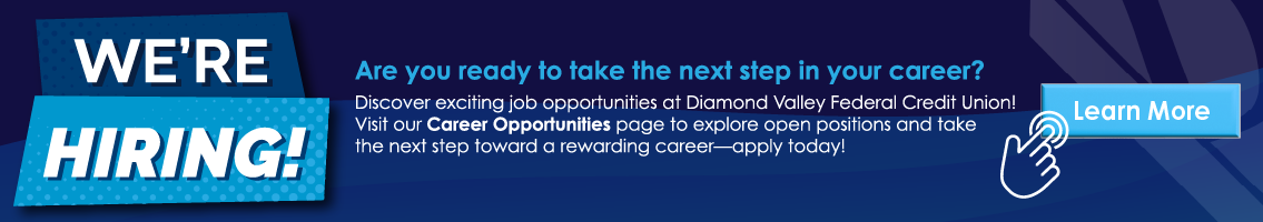 Join our team! We're hiring here at Diamond Valley!