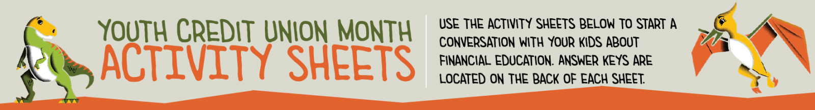 Youth Credit Union Month - Activity Sheets